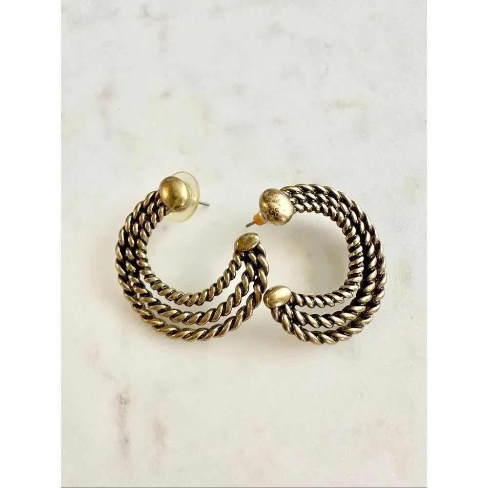 Antique style Gold braidedβhoop